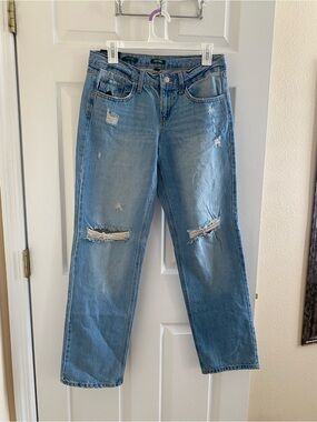 Wild Fable Mid-Rise Distressed Straight-Leg Jeans